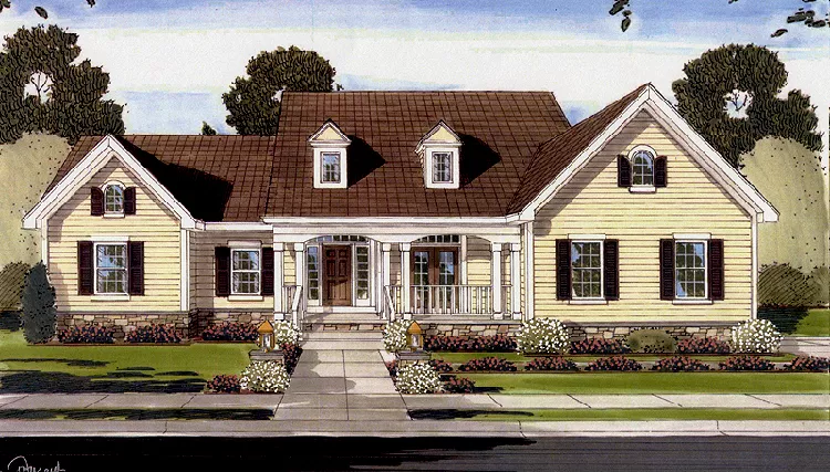 image of cape cod house plan 7834
